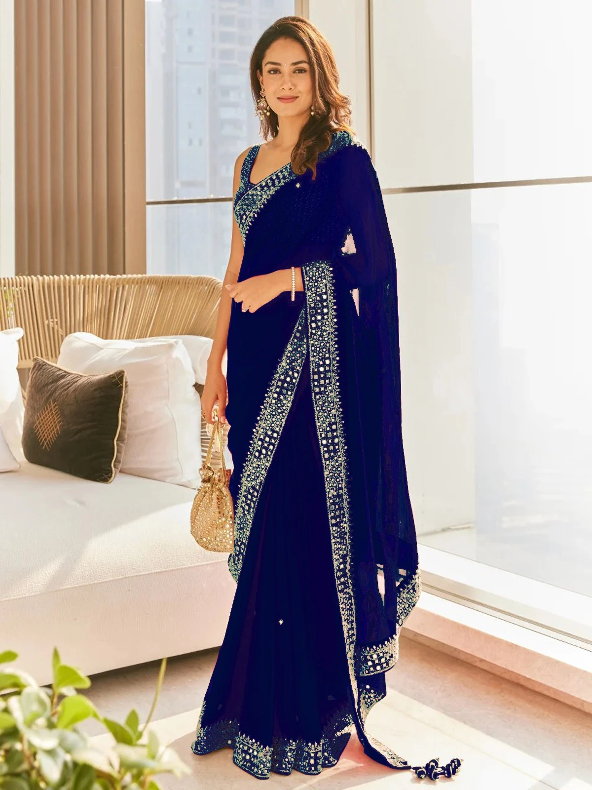 Vardan Ethnic Bt 381 Heavy Georgette Wholesale Fancy Sarees Catalog — Wholesale Sarees, MPA wholesale from Surat - Gallery Image 15
